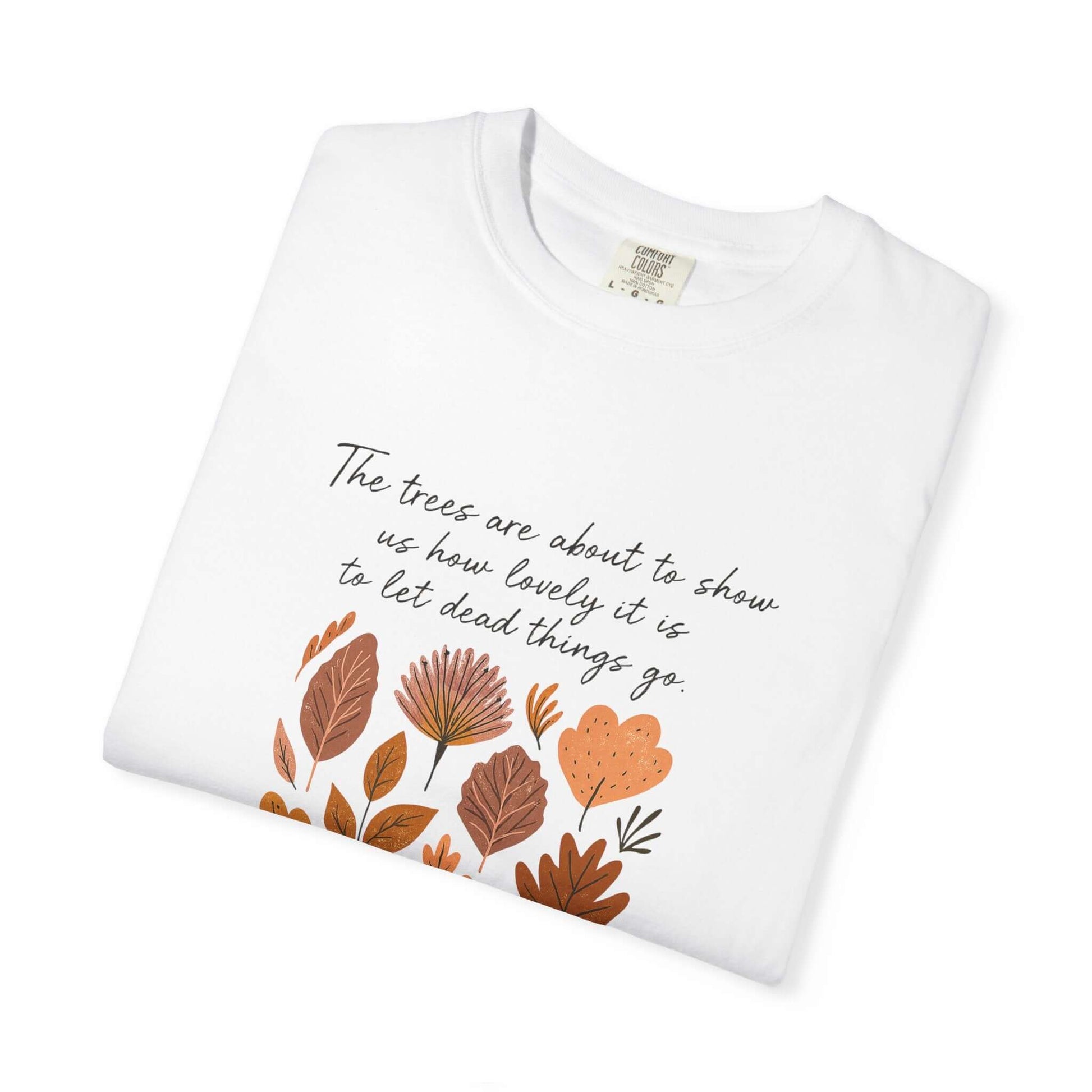 Boho Poem Fall Leaves T-shirt, Fall Shirt, Unisex Fall Top - Popbydesign