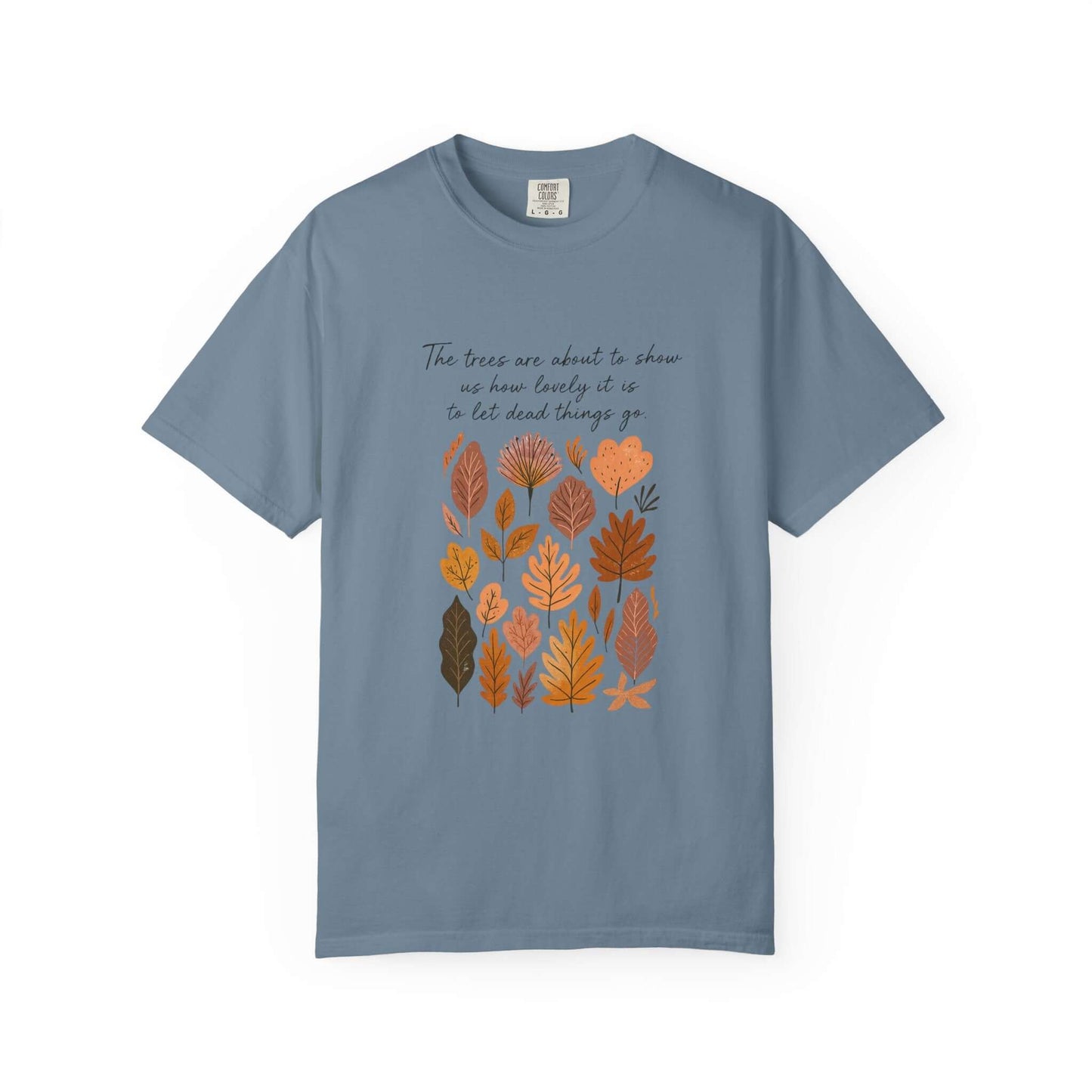 Boho Poem Fall Leaves T-shirt, Fall Shirt, Unisex Fall Top - Popbydesign