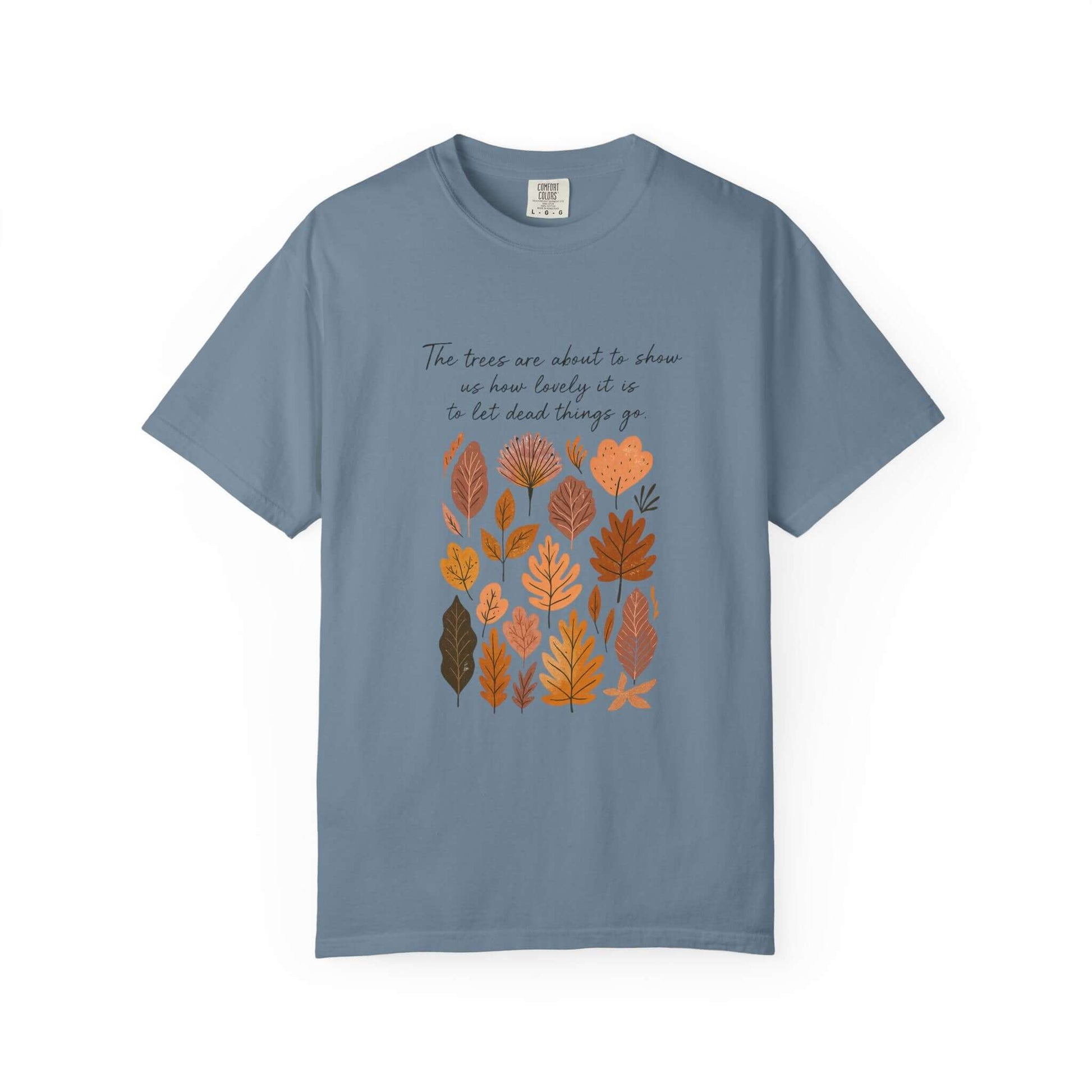 Boho Poem Fall Leaves T-shirt, Fall Shirt, Unisex Fall Top - Popbydesign