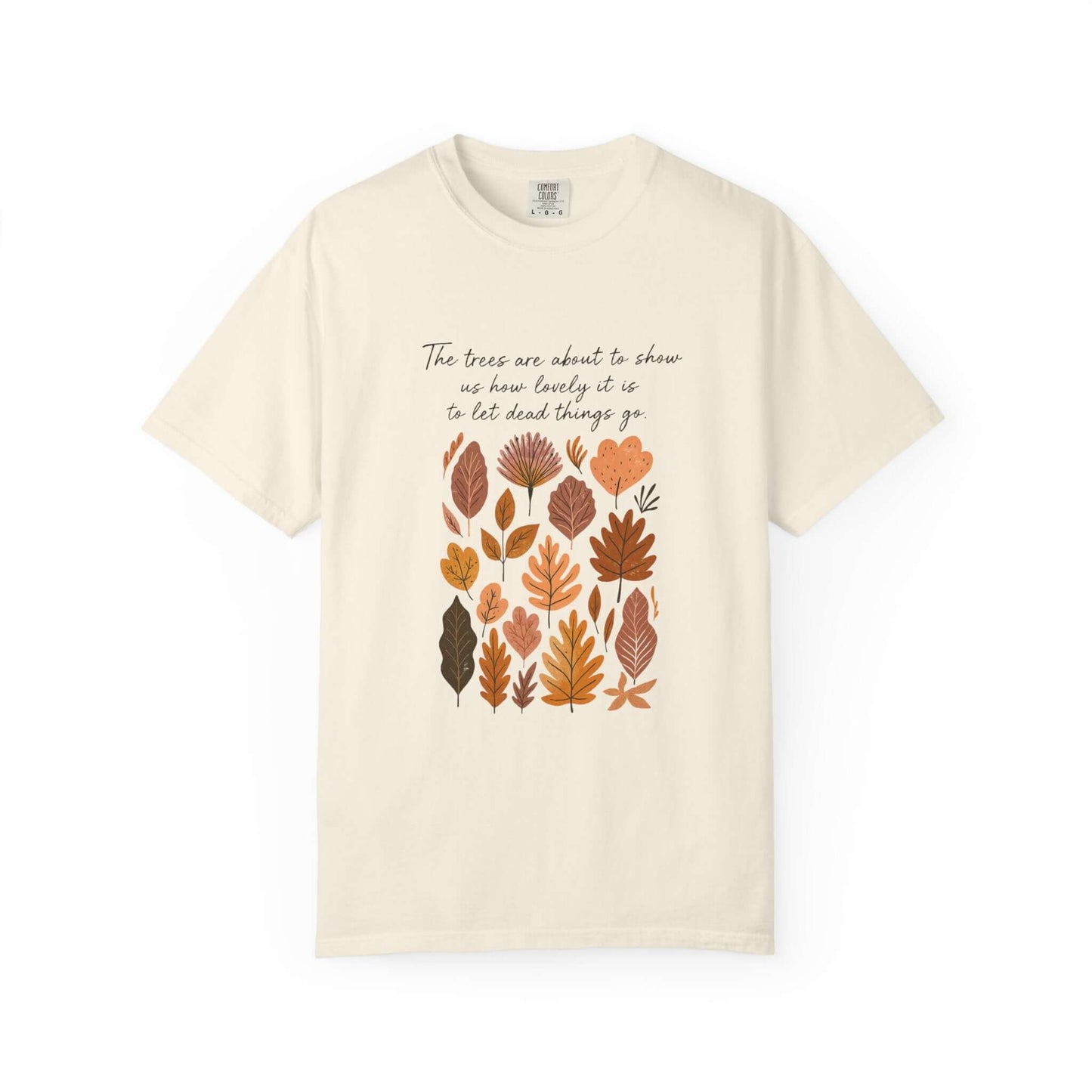 Boho Poem Fall Leaves T-shirt, Fall Shirt, Unisex Fall Top - Popbydesign