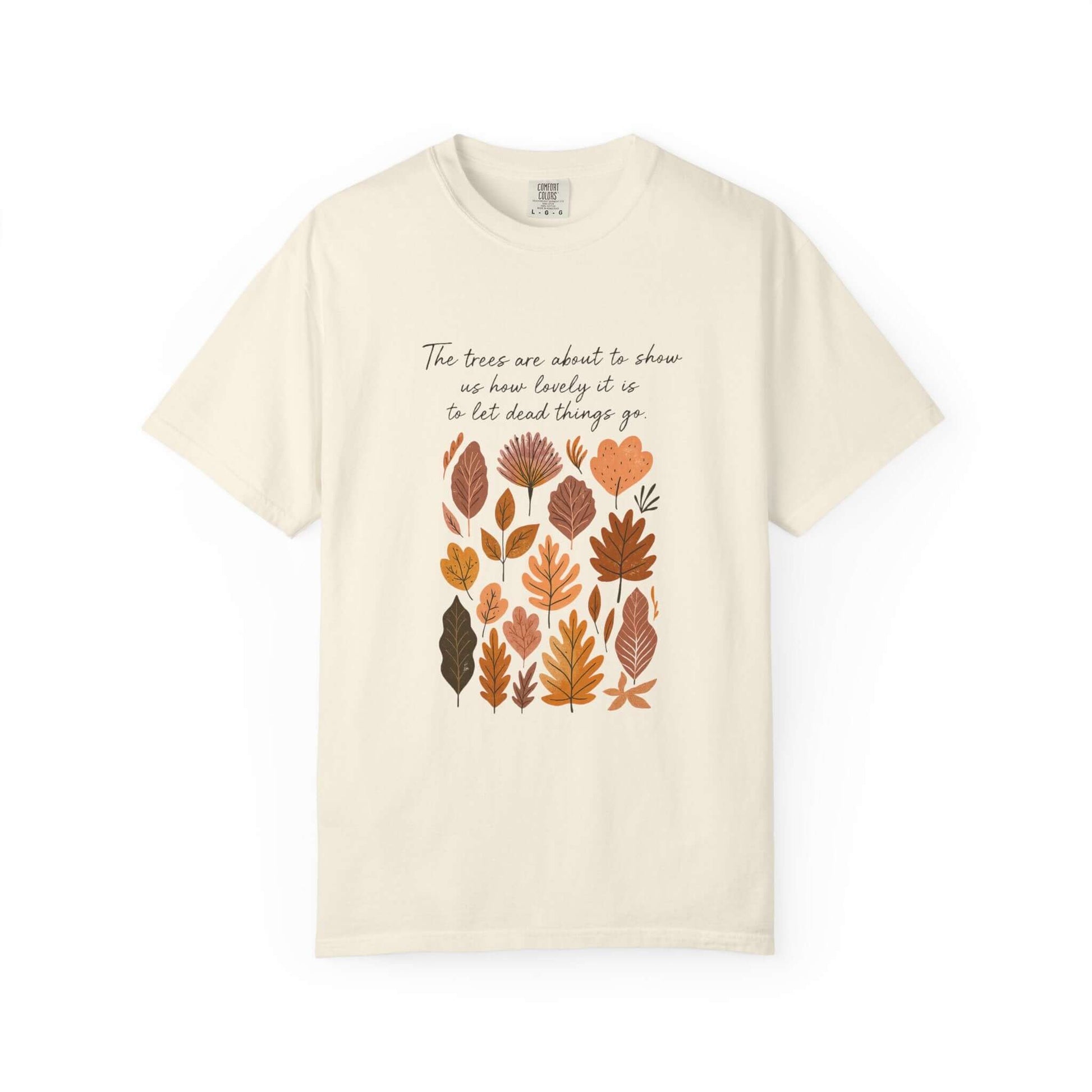 Boho Poem Fall Leaves T-shirt, Fall Shirt, Unisex Fall Top - Popbydesign