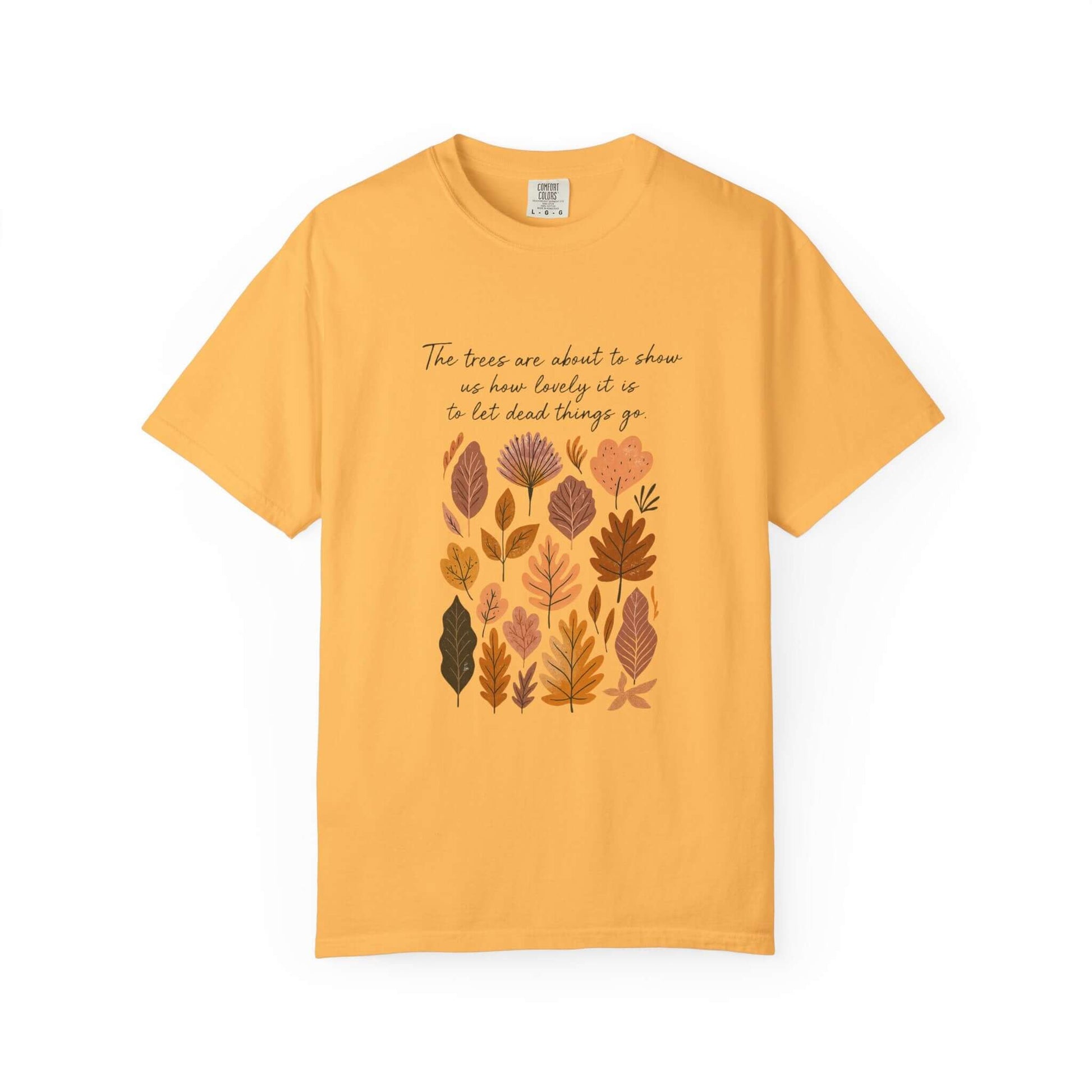 Boho Poem Fall Leaves T-shirt, Fall Shirt, Unisex Fall Top - Popbydesign