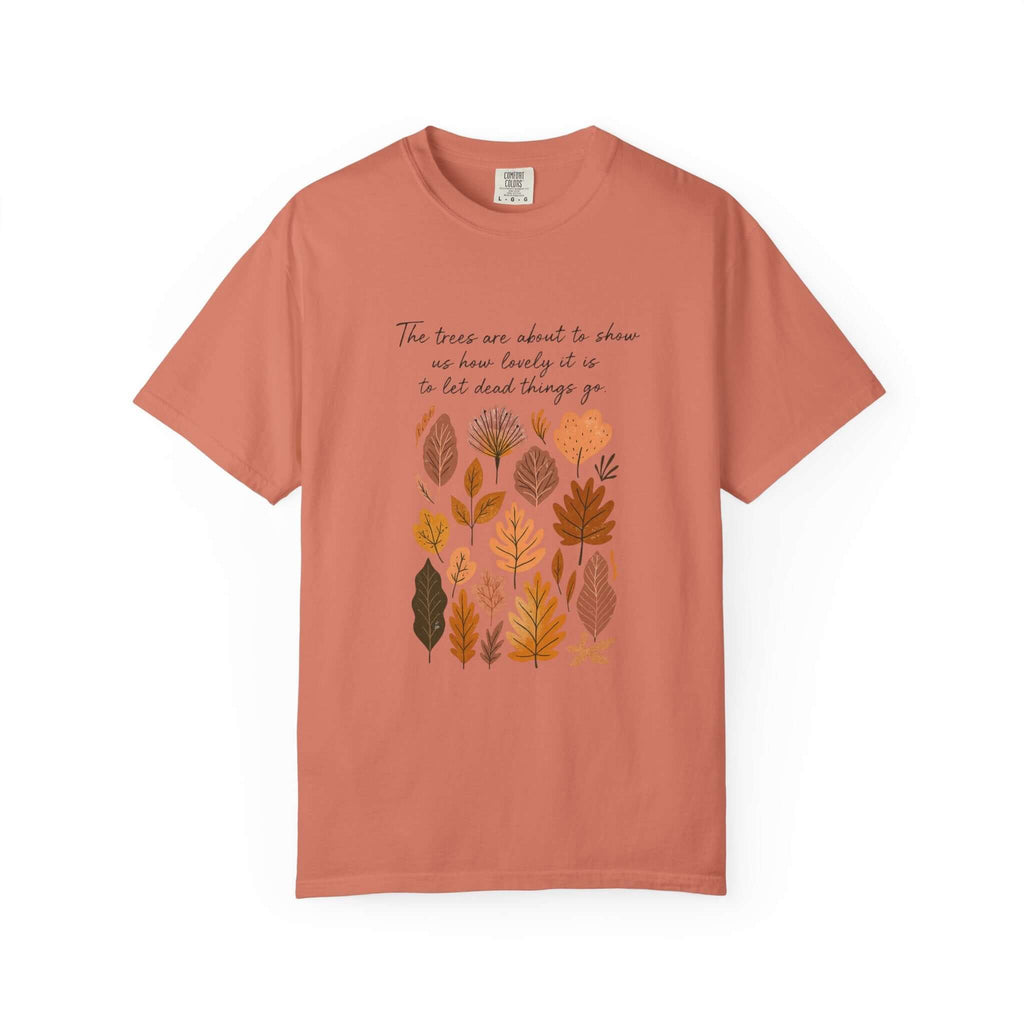 Boho Poem Fall Leaves T-shirt, Fall Shirt, Unisex Fall Top by PopCultureByDesign36