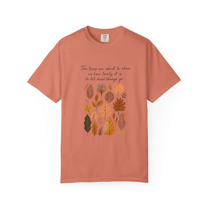 Boho Poem Fall Leaves T-shirt, Fall Shirt, Unisex Fall Top - Popbydesign