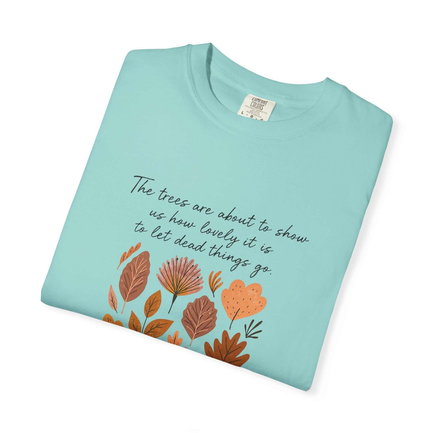 Boho Poem Fall Leaves T-shirt, Fall Shirt, Unisex Fall Top - Popbydesign