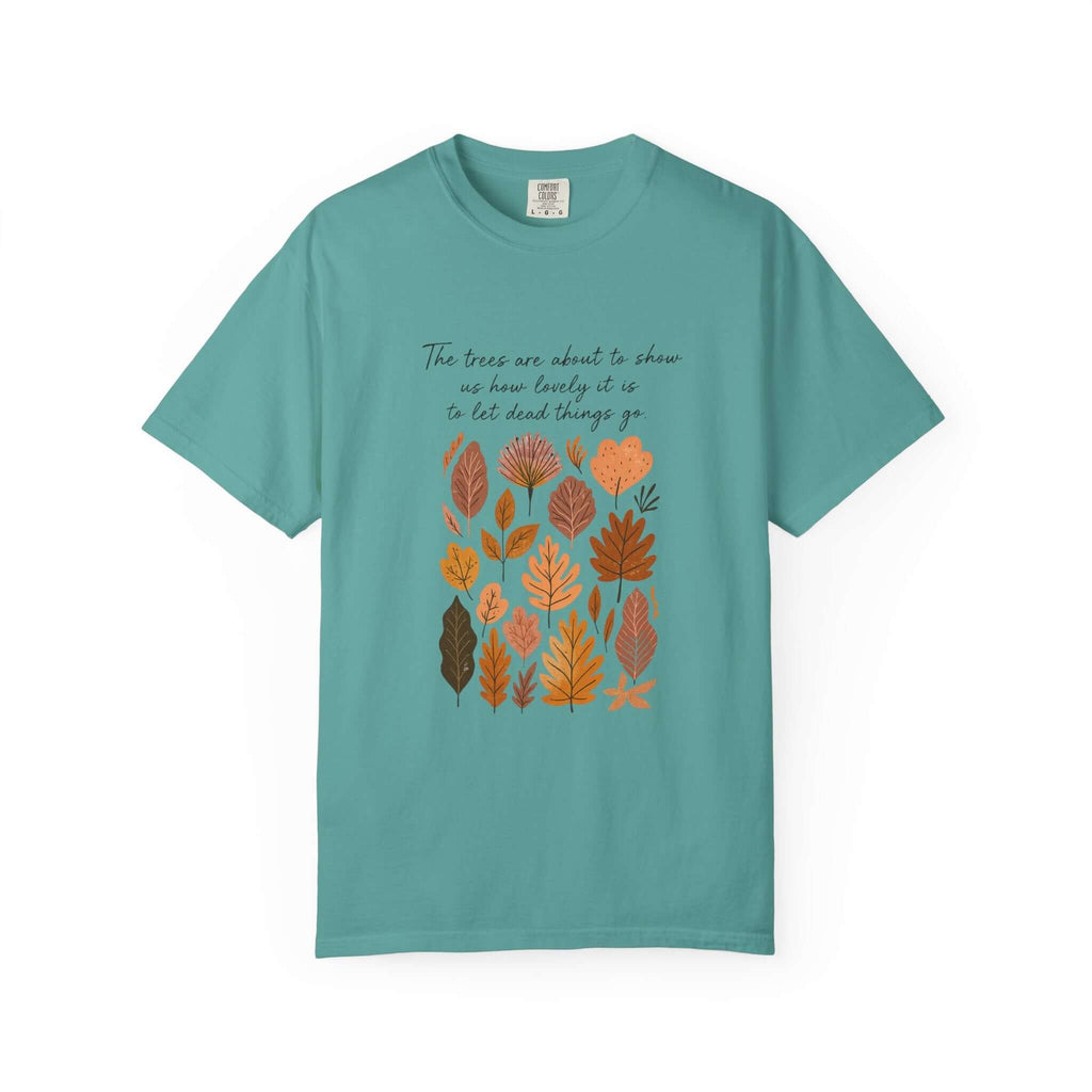 Boho Poem Fall Leaves T-shirt, Fall Shirt, Unisex Fall Top by PopCultureByDesign36