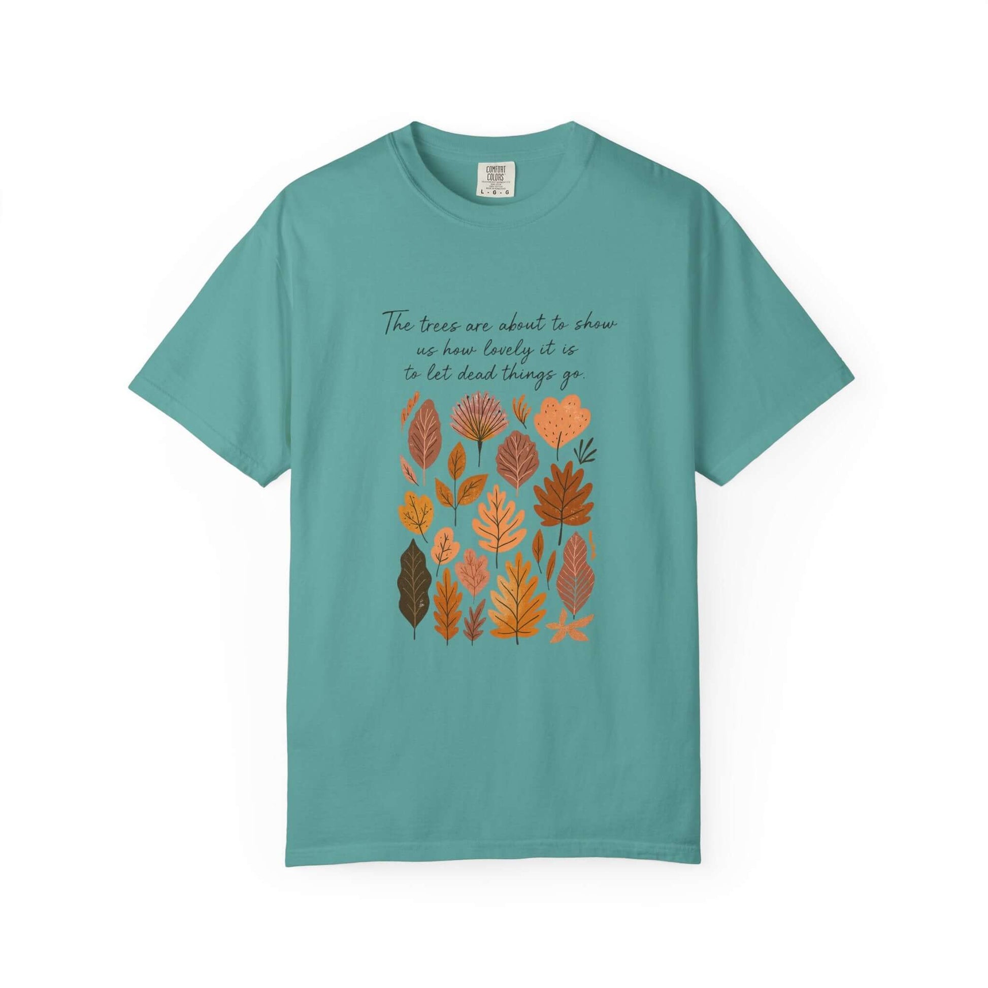 Boho Poem Fall Leaves T-shirt, Fall Shirt, Unisex Fall Top - Popbydesign