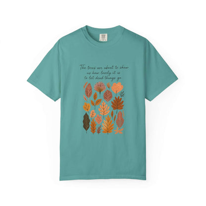 Boho Poem Fall Leaves T-shirt, Fall Shirt, Unisex Fall Top - Popbydesign