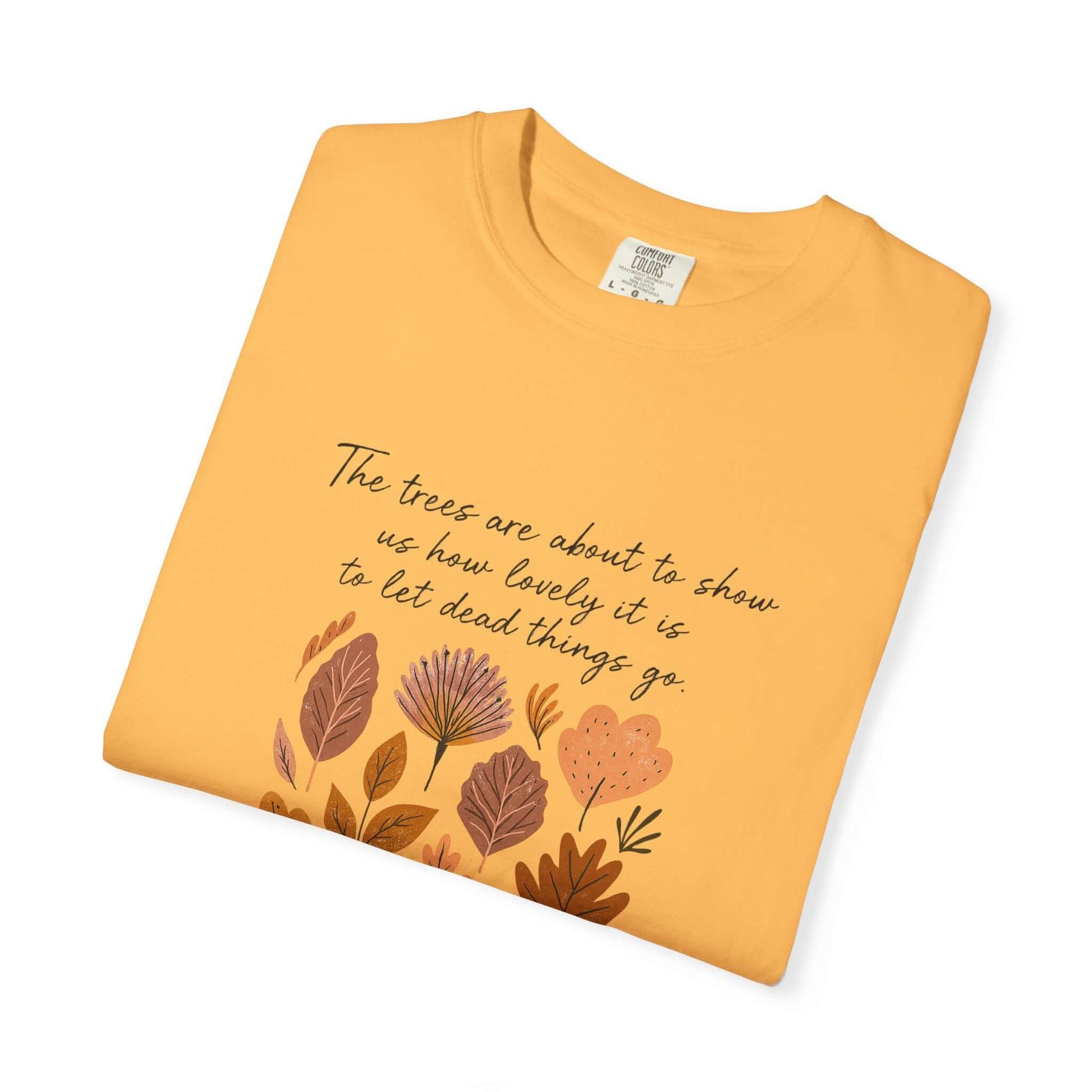 Boho Poem Fall Leaves T-shirt, Fall Shirt, Unisex Fall Top - Popbydesign