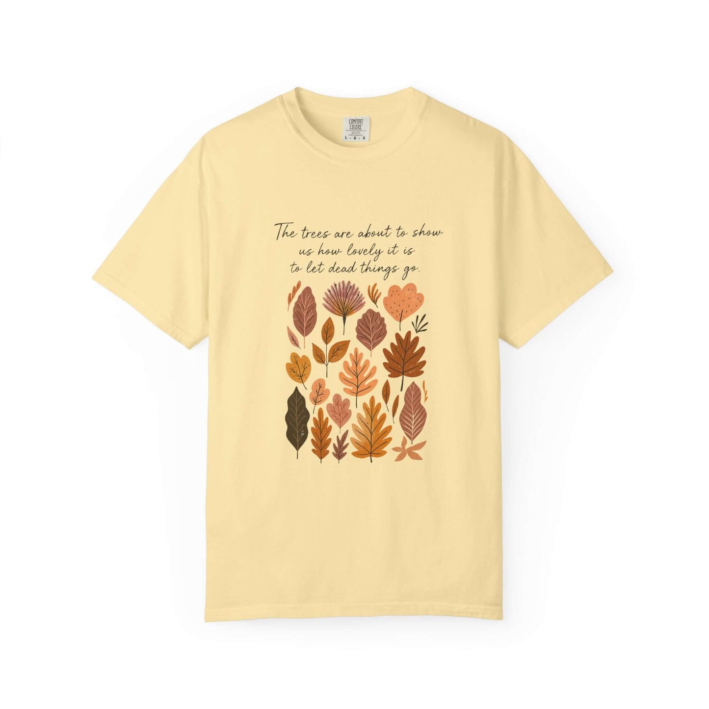 Boho Poem Fall Leaves T-shirt, Fall Shirt, Unisex Fall Top - Popbydesign