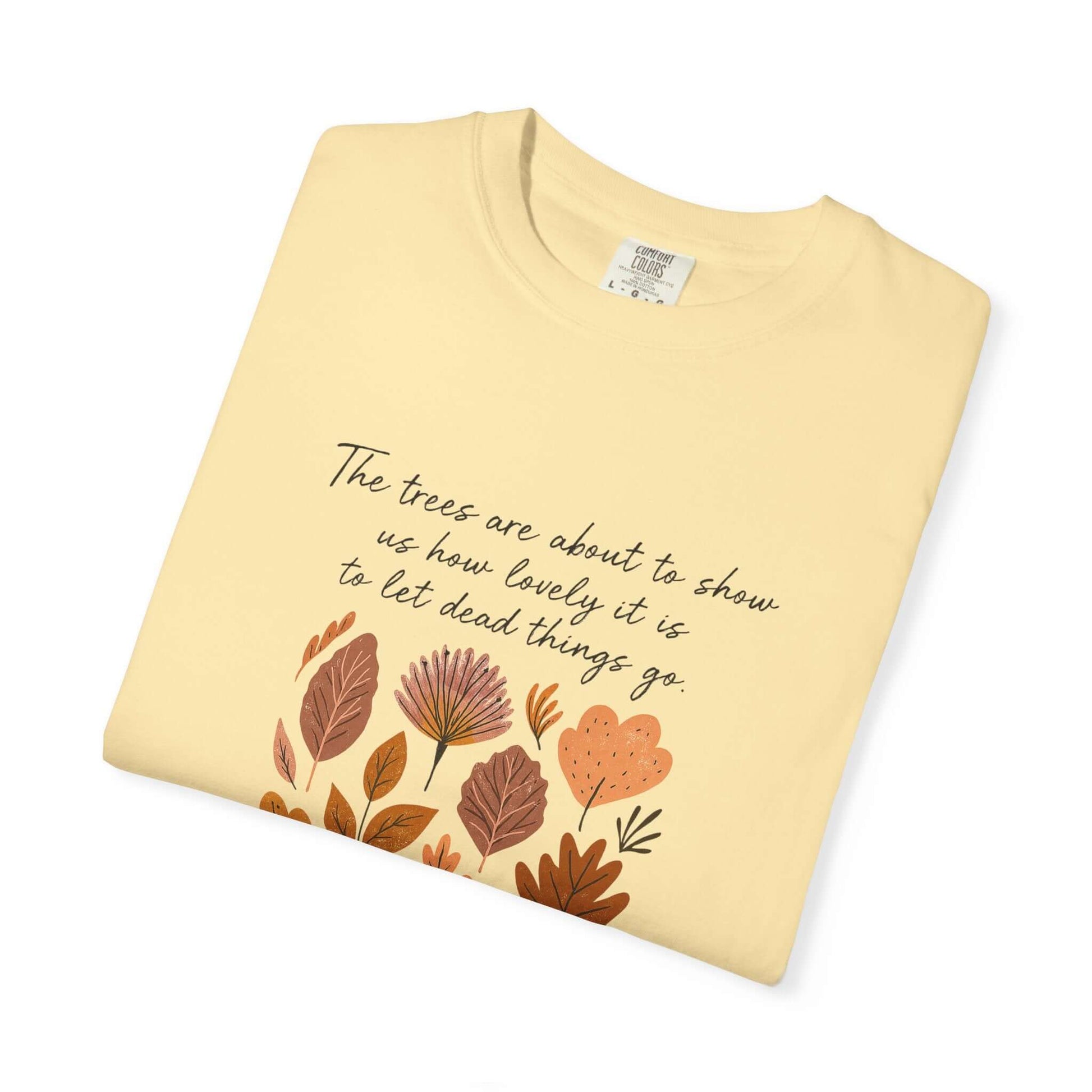 Boho Poem Fall Leaves T-shirt, Fall Shirt, Unisex Fall Top - Popbydesign
