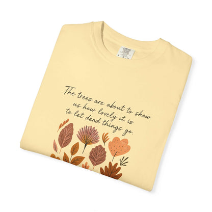 Boho Poem Fall Leaves T-shirt, Fall Shirt, Unisex Fall Top - Popbydesign