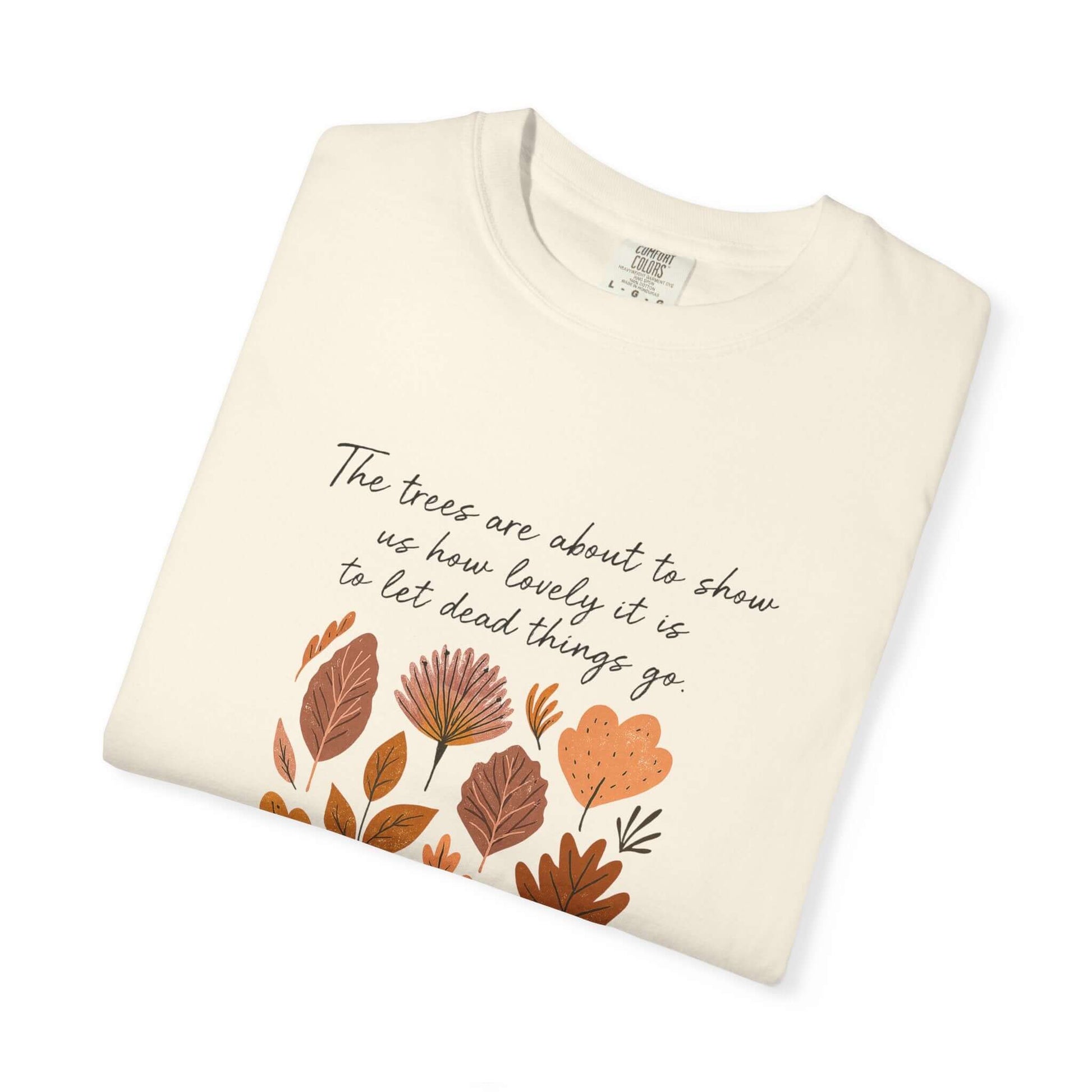 Boho Poem Fall Leaves T-shirt, Fall Shirt, Unisex Fall Top - Popbydesign