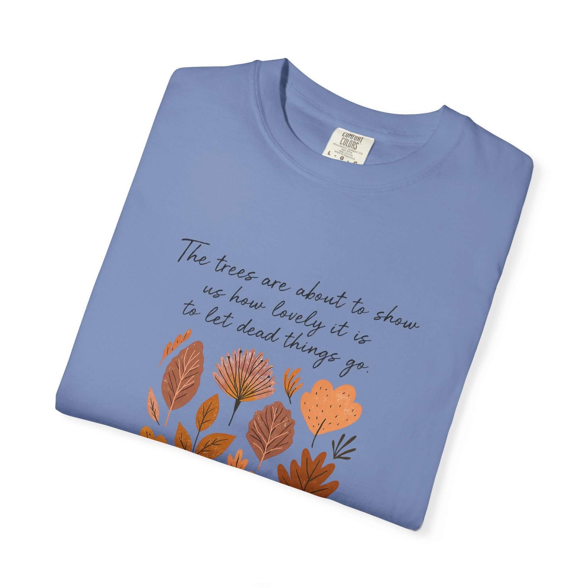 Boho Poem Fall Leaves T-shirt, Fall Shirt, Unisex Fall Top - Popbydesign