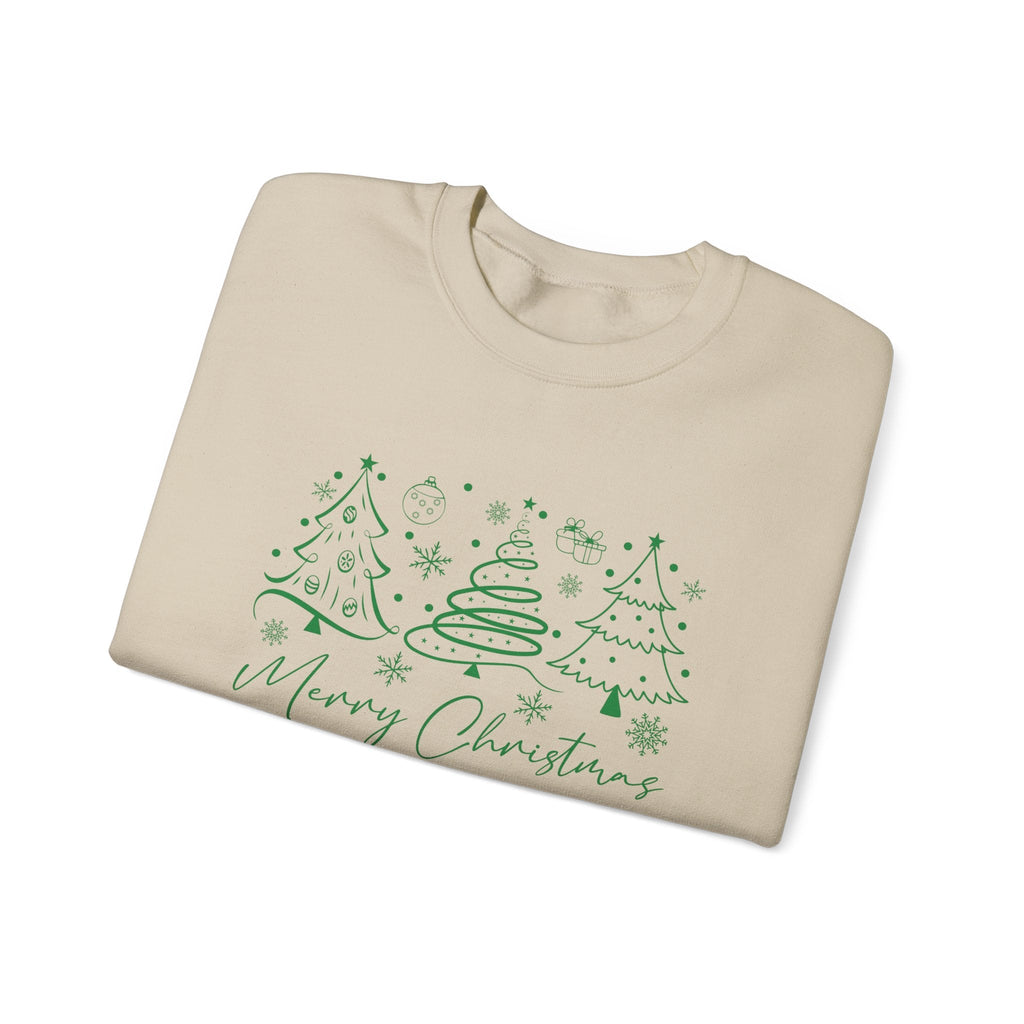 Boho Style Merry Christmas Sweatshirt, Cozy Christmas Outfit by PopCultureByDesign36