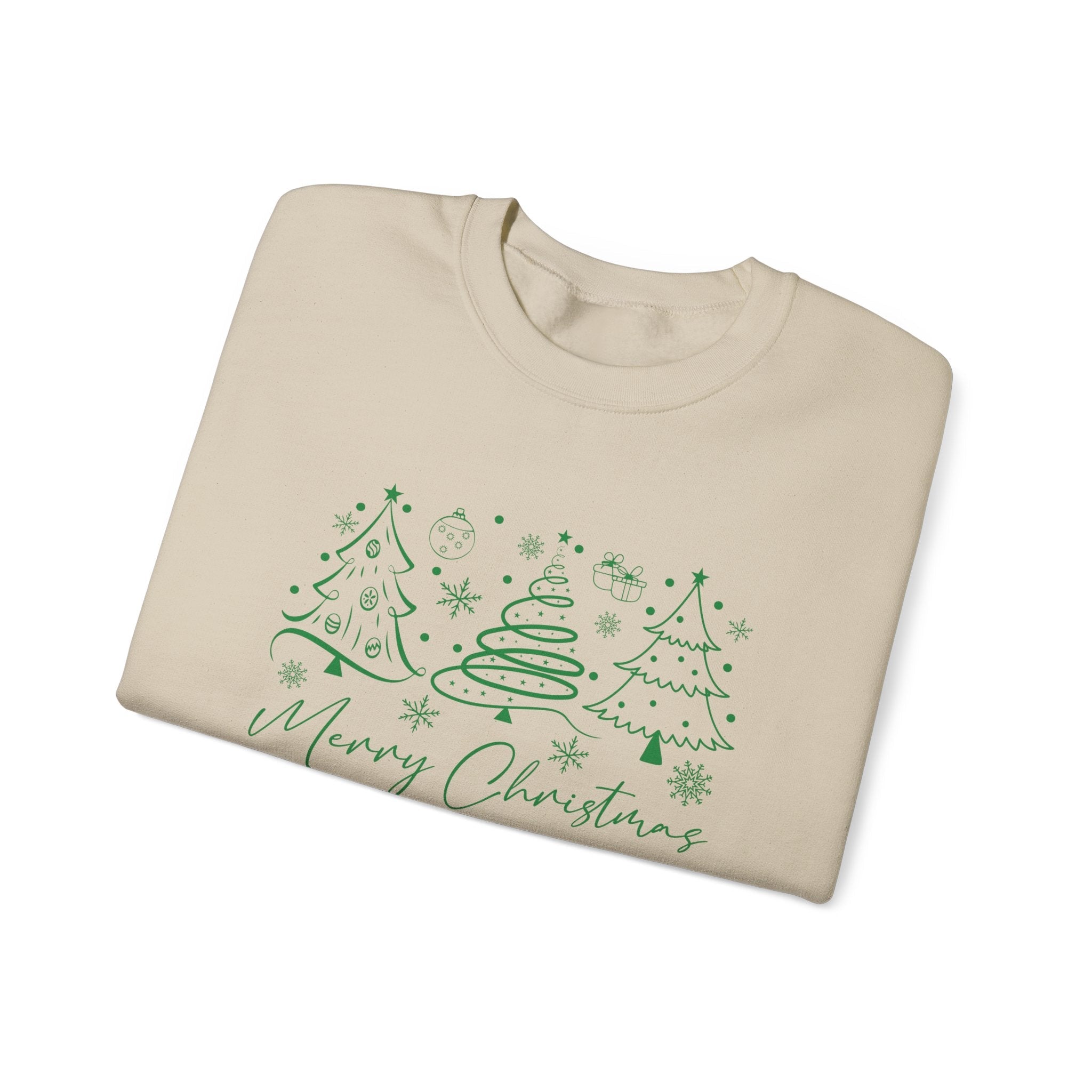 Boho Style Merry Christmas Sweatshirt, Cozy Christmas Outfit by PopCultureByDesign36