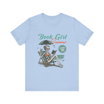 Book Girl Summer Shirt, Reading Lover Tee - Popbydesign