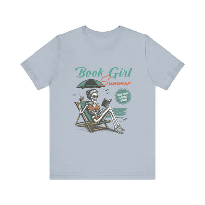 Book Girl Summer Shirt, Reading Lover Tee - Popbydesign