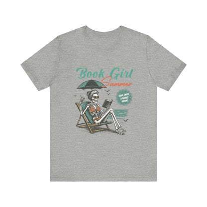 Book Girl Summer Shirt, Reading Lover Tee - Popbydesign