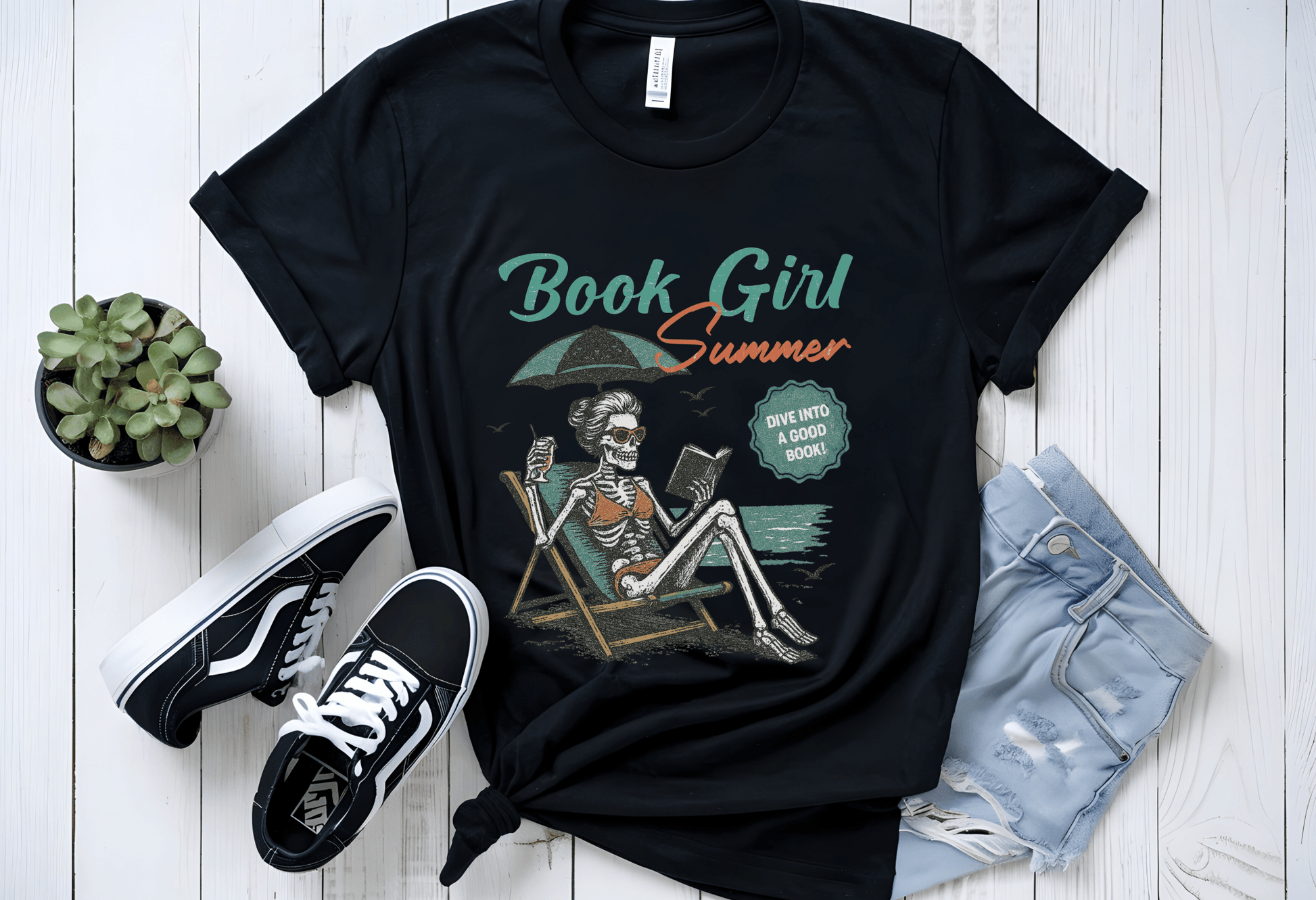 Book Girl Summer Shirt, Reading Lover Tee - Popbydesign