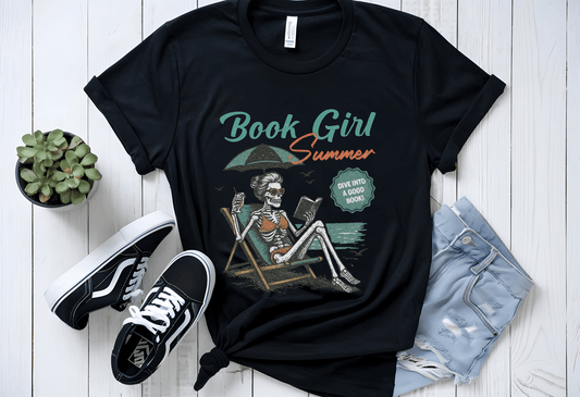 Book Girl Summer Shirt, Reading Lover Tee - Popbydesign