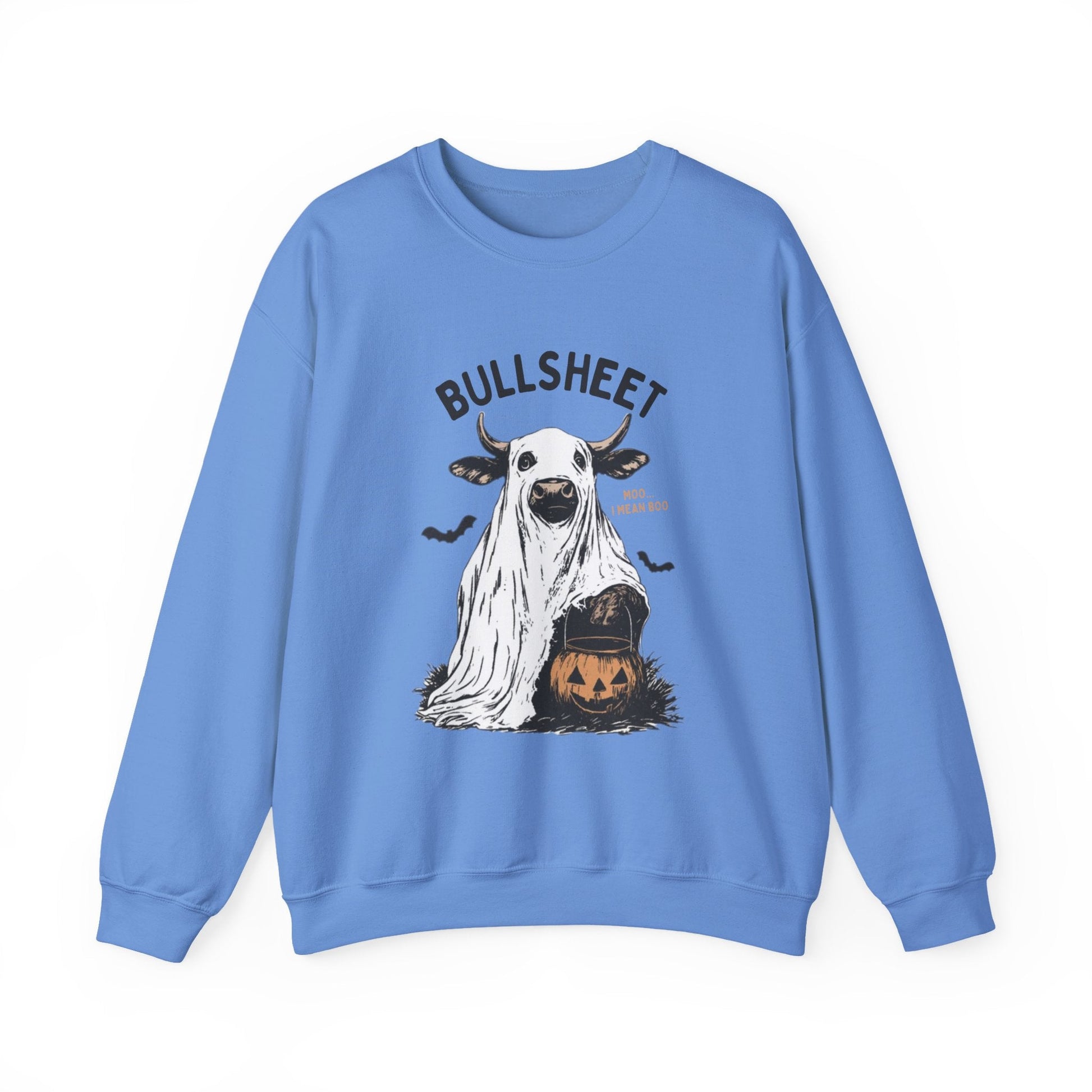 Bull Sheet Sweatshirt, Halloween Ghost Cow Sweatshirt - Popbydesign