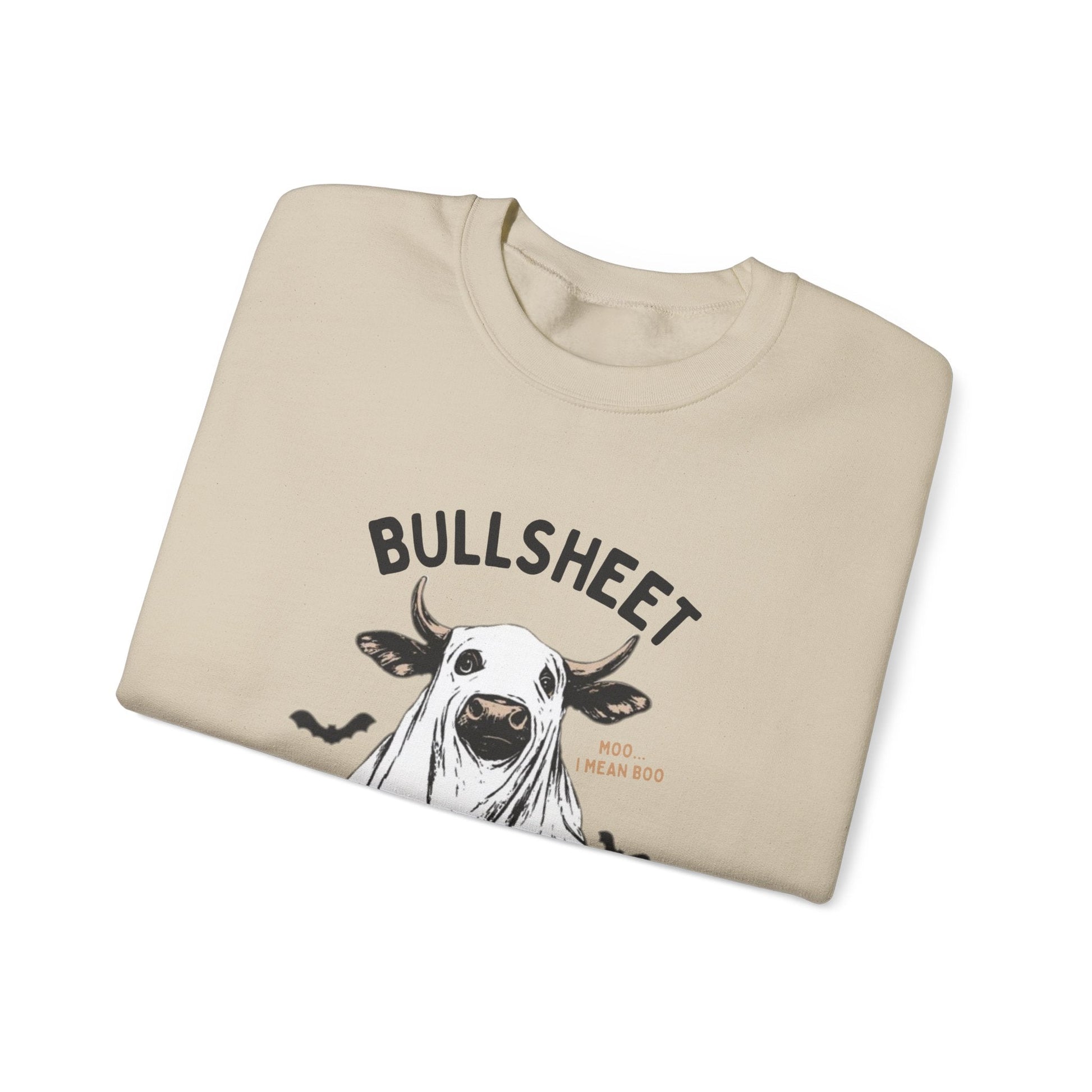 Bull Sheet Sweatshirt, Halloween Ghost Cow Sweatshirt - Popbydesign