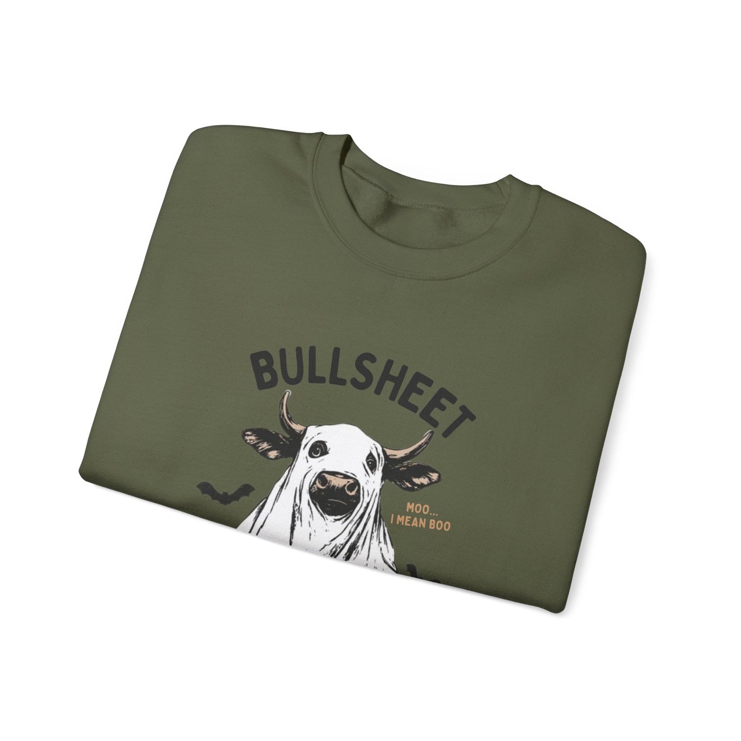 Bull Sheet Sweatshirt, Halloween Ghost Cow Sweatshirt - Popbydesign