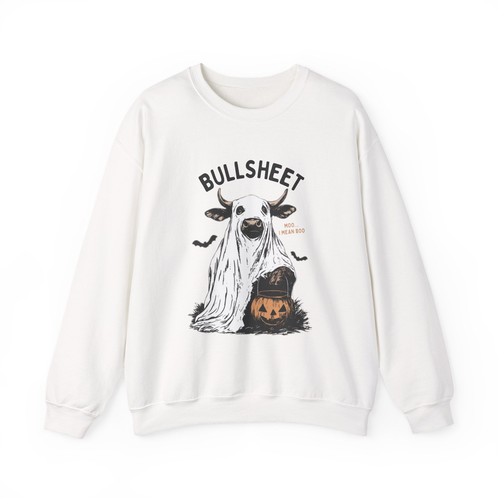 Bull Sheet Sweatshirt, Halloween Ghost Cow Sweatshirt by PopCultureByDesign36