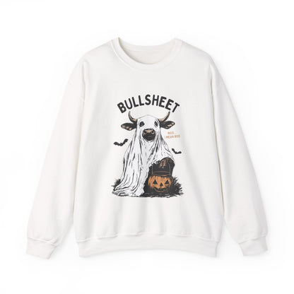 Bull Sheet Sweatshirt, Halloween Ghost Cow Sweatshirt - Popbydesign