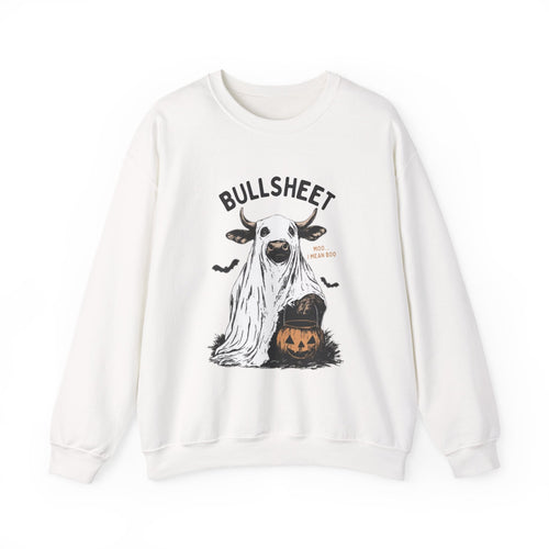 Bull Sheet Sweatshirt, Halloween Ghost Cow Sweatshirt by PopCultureByDesign36