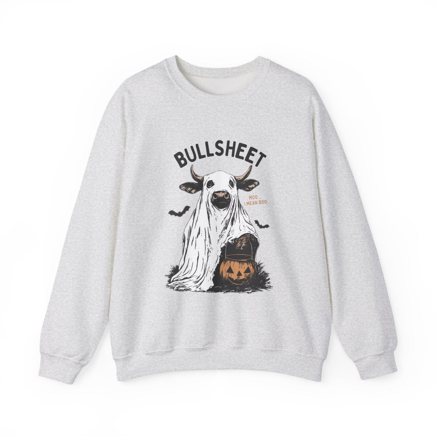 Bull Sheet Sweatshirt, Halloween Ghost Cow Sweatshirt - Popbydesign