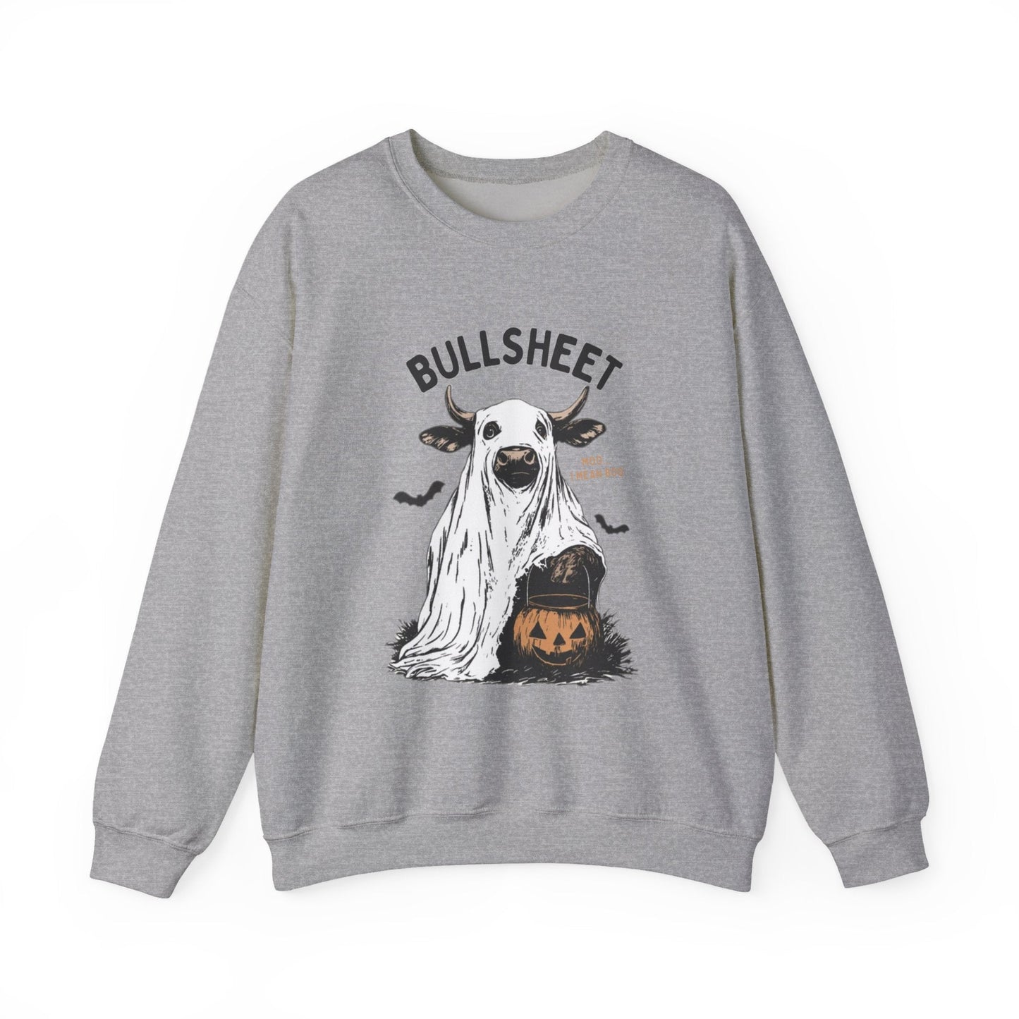 Bull Sheet Sweatshirt, Halloween Ghost Cow Sweatshirt - Popbydesign