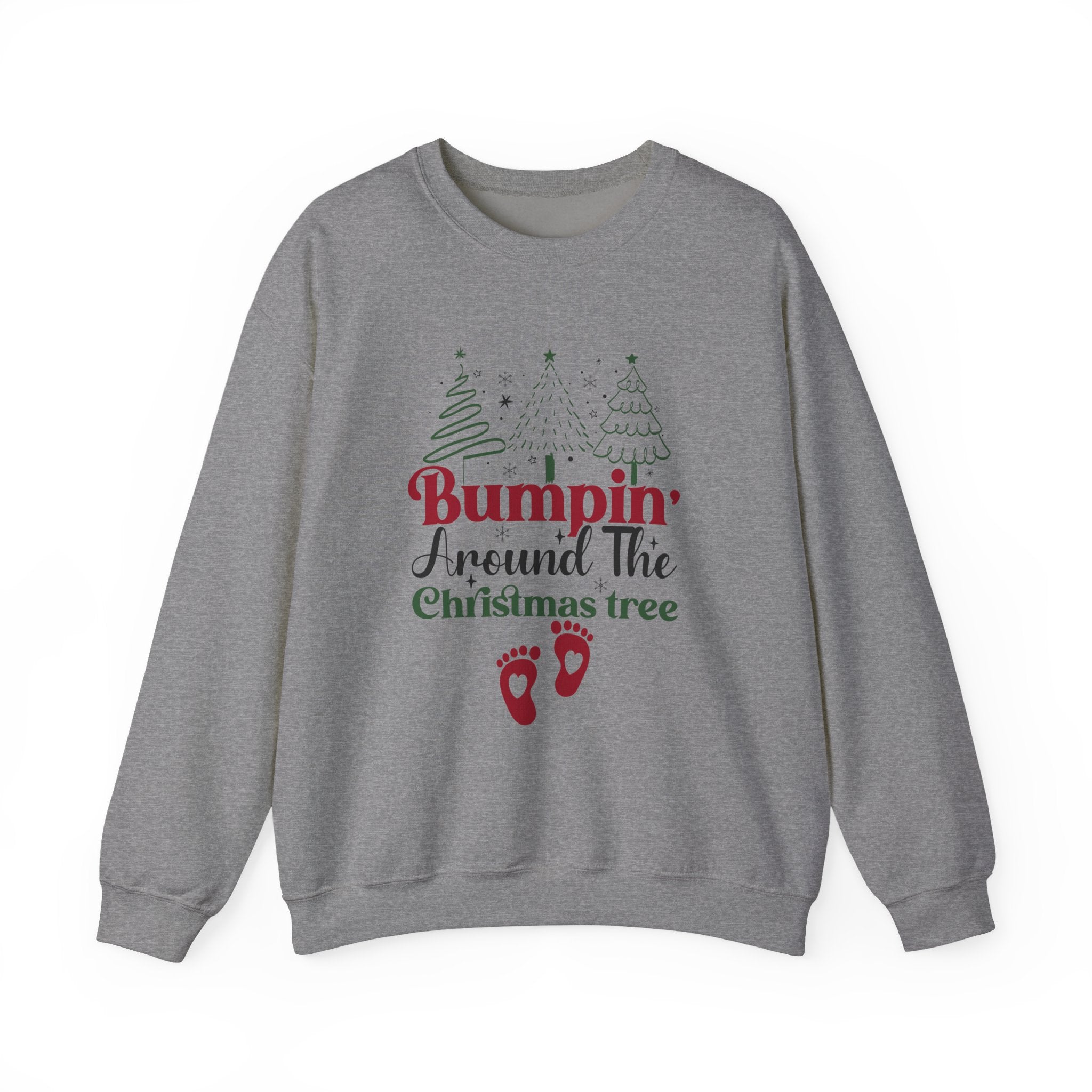 Bumpin Around Christmas Tree Sweatshirt, Xmas Pregnant Shirt by PopCultureByDesign36