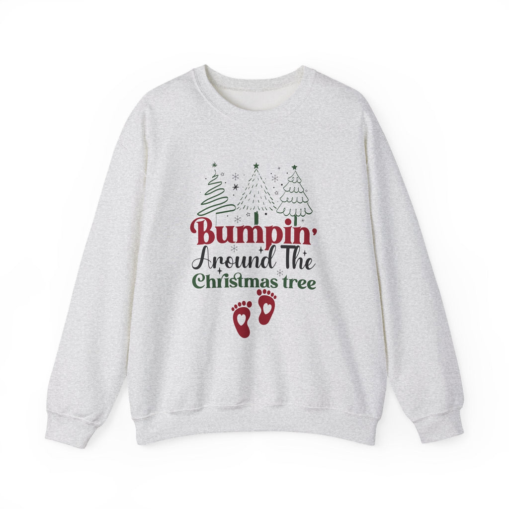 Bumpin Around Christmas Tree Sweatshirt, Xmas Pregnant Shirt by PopCultureByDesign36