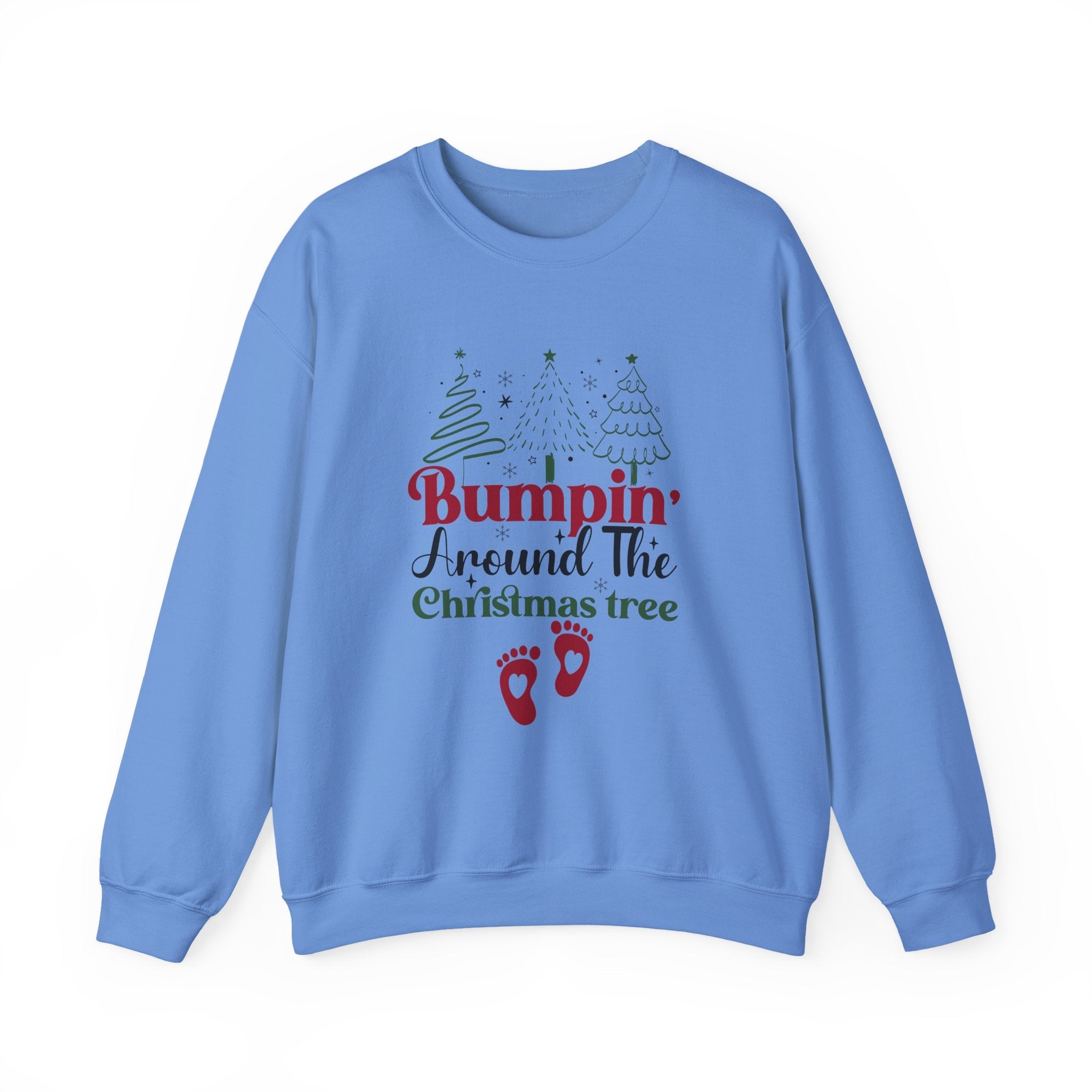 Bumpin Around Christmas Tree Sweatshirt, Xmas Pregnant Shirt by PopCultureByDesign36
