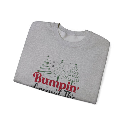 Bumpin Around Christmas Tree Sweatshirt, Xmas Pregnant Shirt - Popbydesign