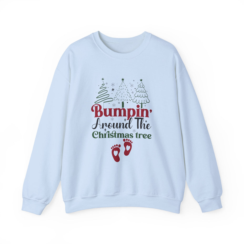 Bumpin Around Christmas Tree Sweatshirt, Xmas Pregnant Shirt by PopCultureByDesign36