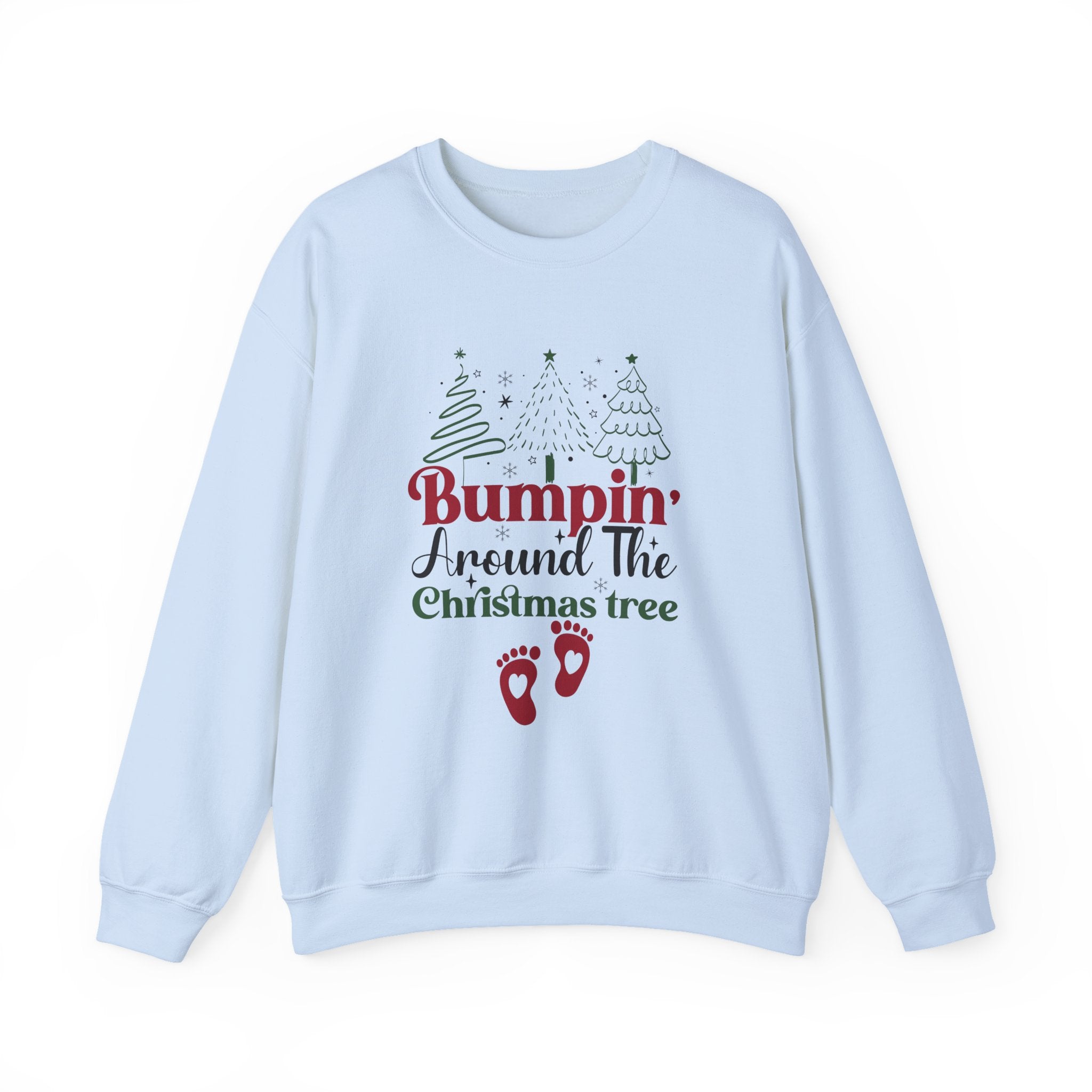 Bumpin Around Christmas Tree Sweatshirt, Xmas Pregnant Shirt by PopCultureByDesign36