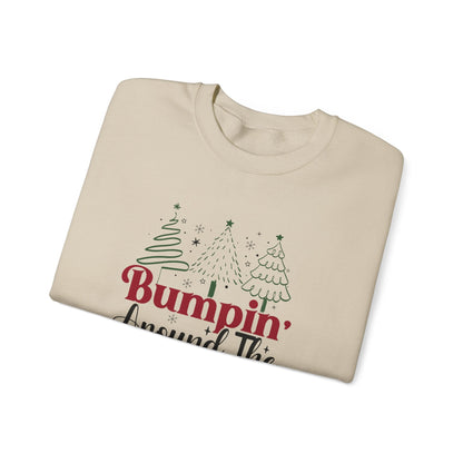 Bumpin Around Christmas Tree Sweatshirt, Xmas Pregnant Shirt - Popbydesign