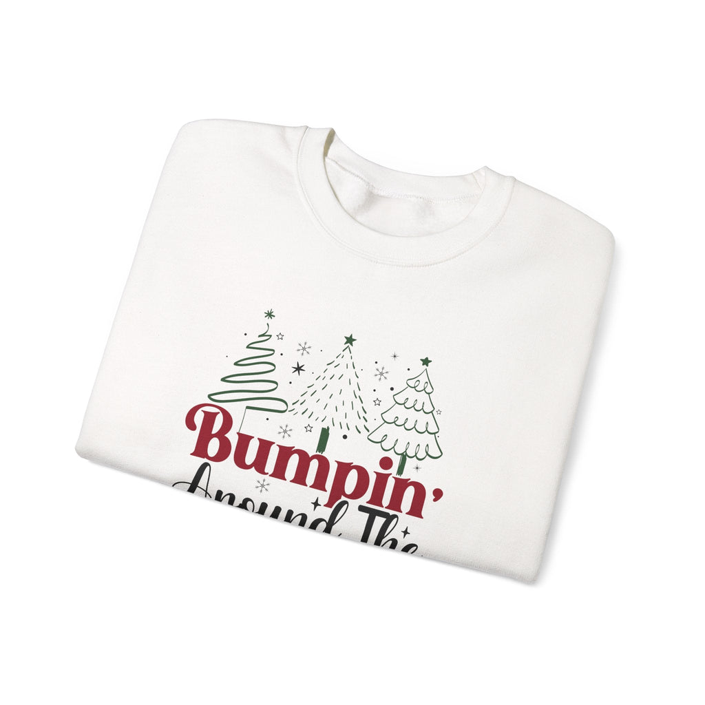 Bumpin Around Christmas Tree Sweatshirt, Xmas Pregnant Shirt by PopCultureByDesign36