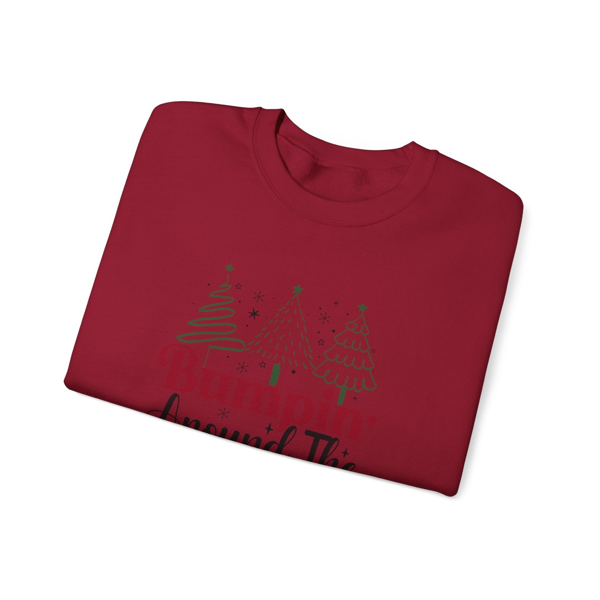 Bumpin Around Christmas Tree Sweatshirt, Xmas Pregnant Shirt - Popbydesign
