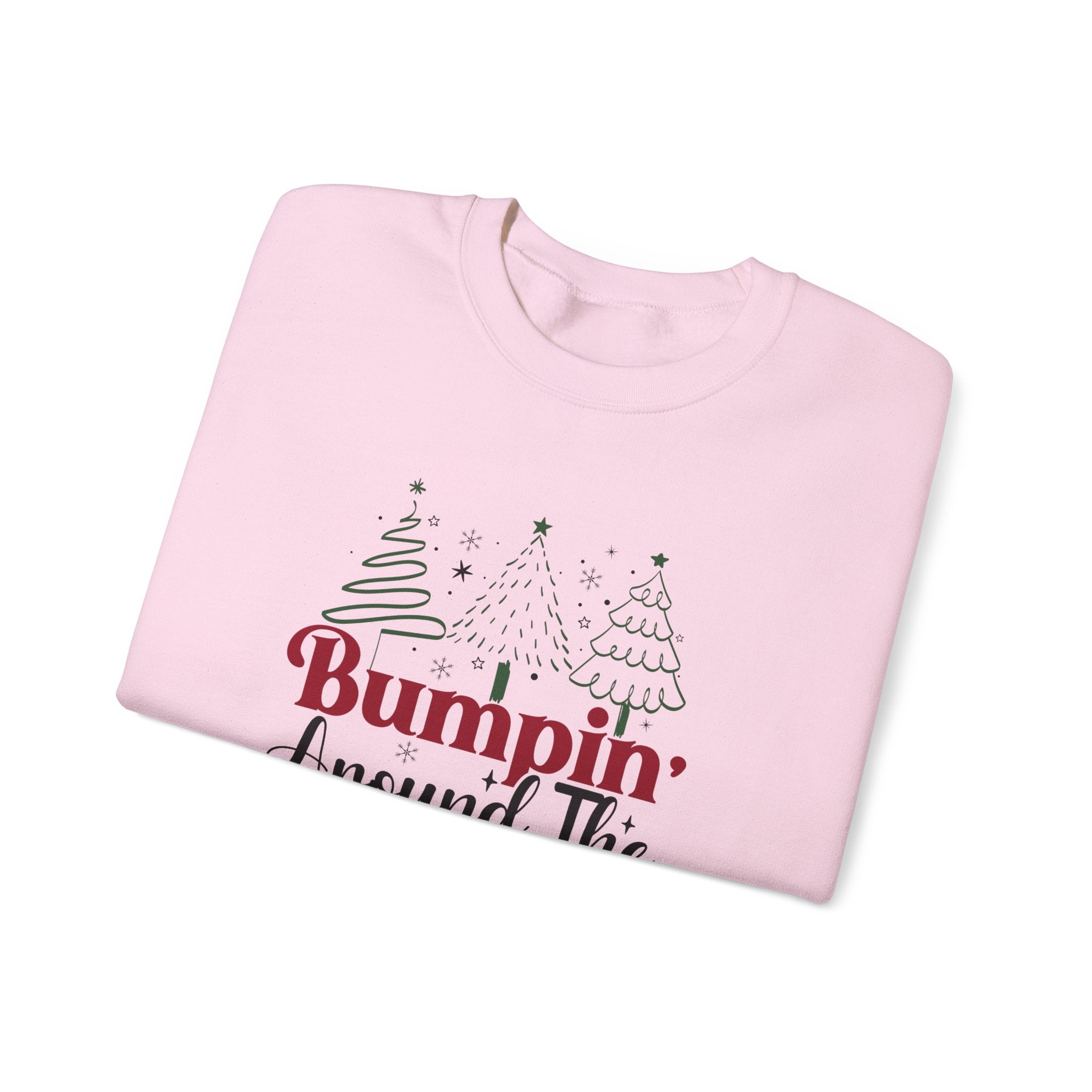 Bumpin Around Christmas Tree Sweatshirt, Xmas Pregnant Shirt by PopCultureByDesign36