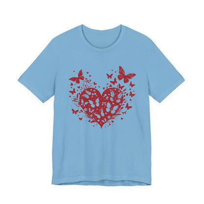 Butterfly Heart Valentines Day Shirt,Butterfly Valentine Tee - Popbydesign