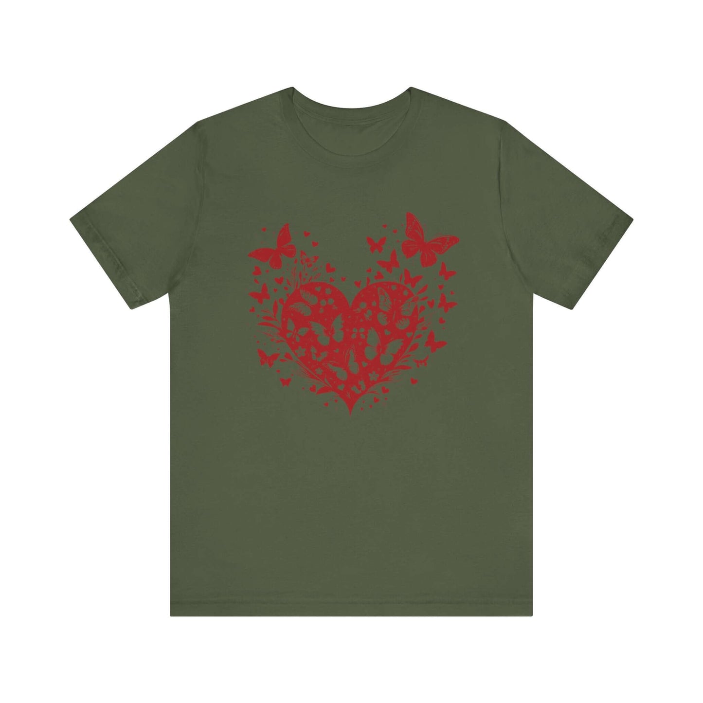 Butterfly Heart Valentines Day Shirt,Butterfly Valentine Tee - Popbydesign