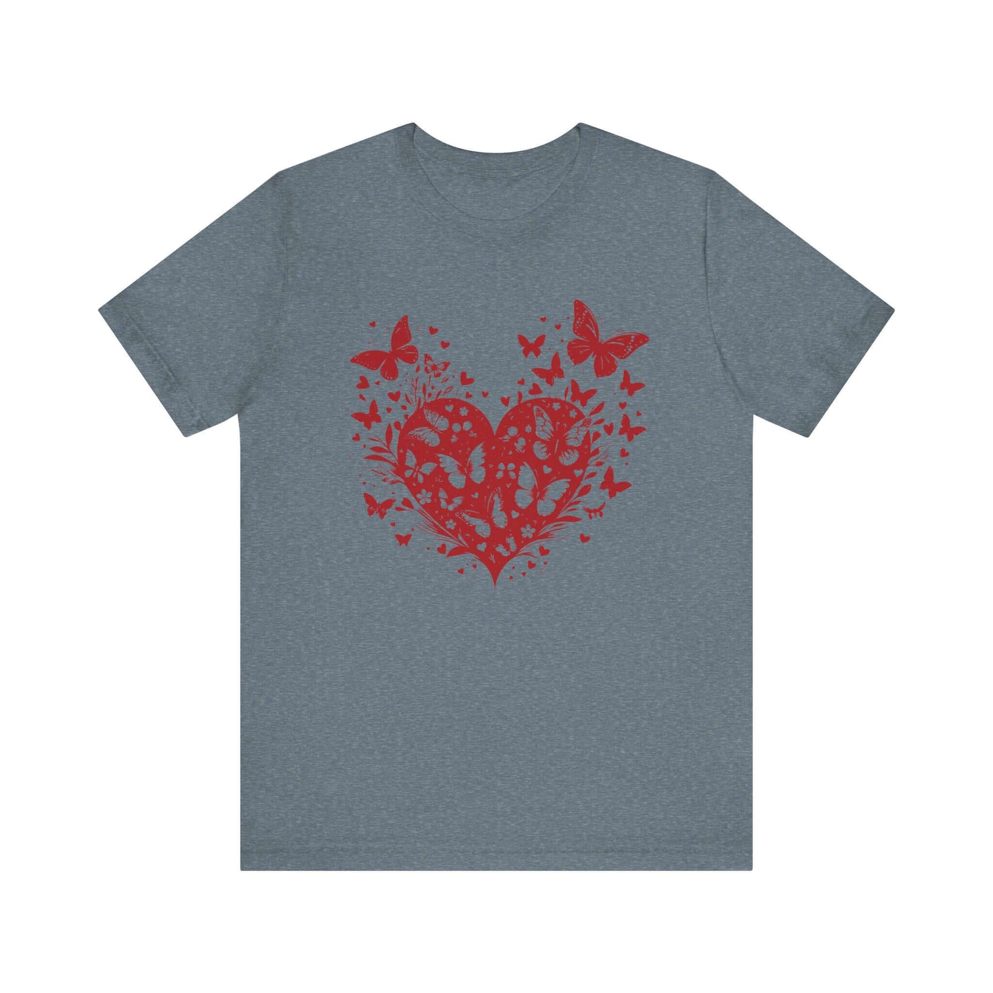 Butterfly Heart Valentines Day Shirt,Butterfly Valentine Tee - Popbydesign