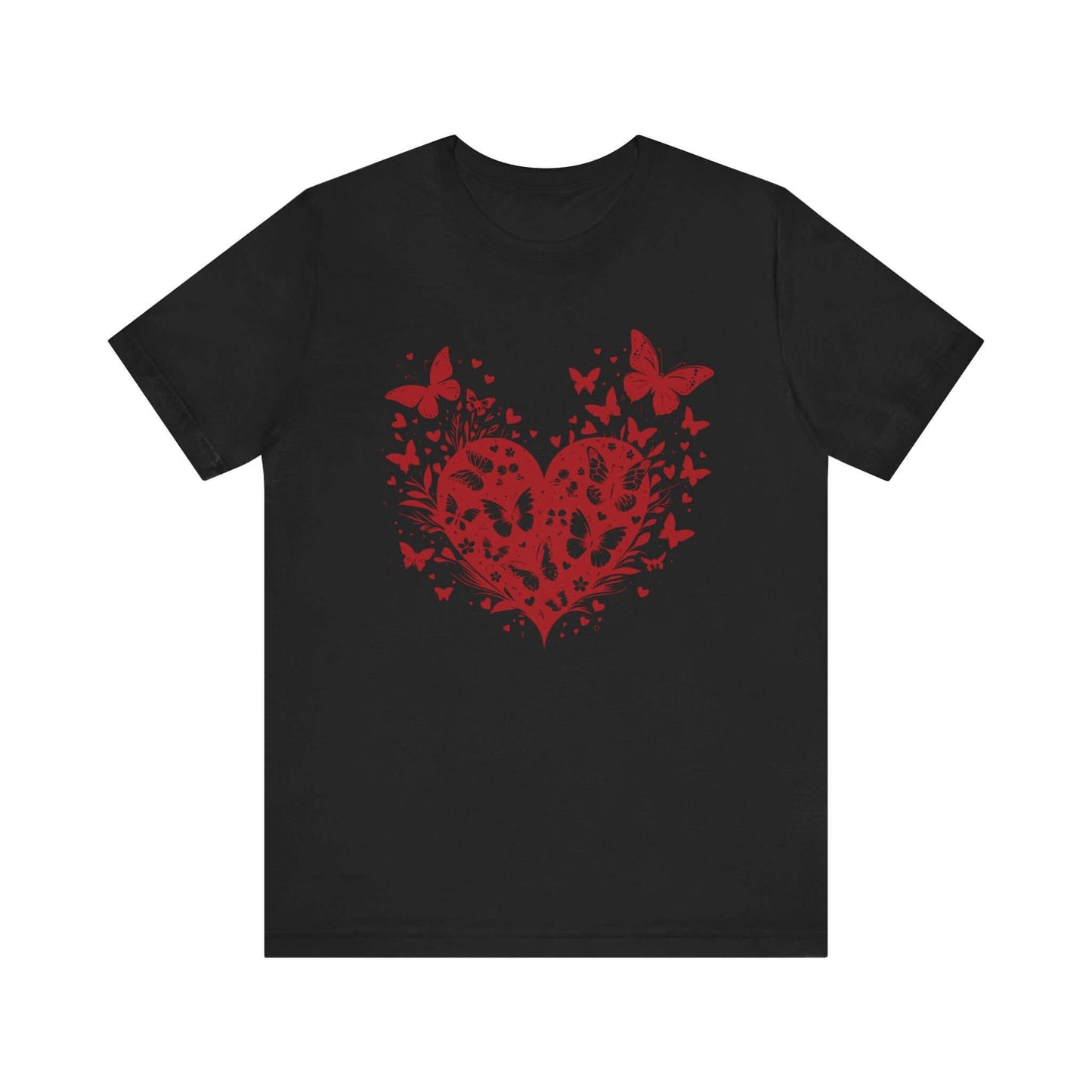 Butterfly Heart Valentines Day Shirt,Butterfly Valentine Tee - Popbydesign