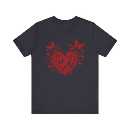 Butterfly Heart Valentines Day Shirt,Butterfly Valentine Tee - Popbydesign