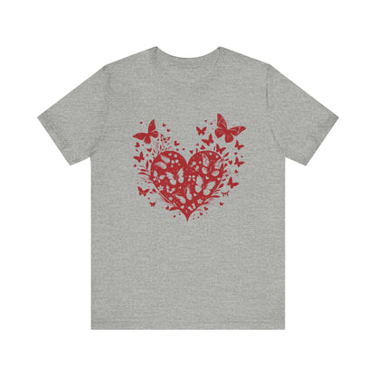 Butterfly Heart Valentines Day Shirt,Butterfly Valentine Tee - Popbydesign