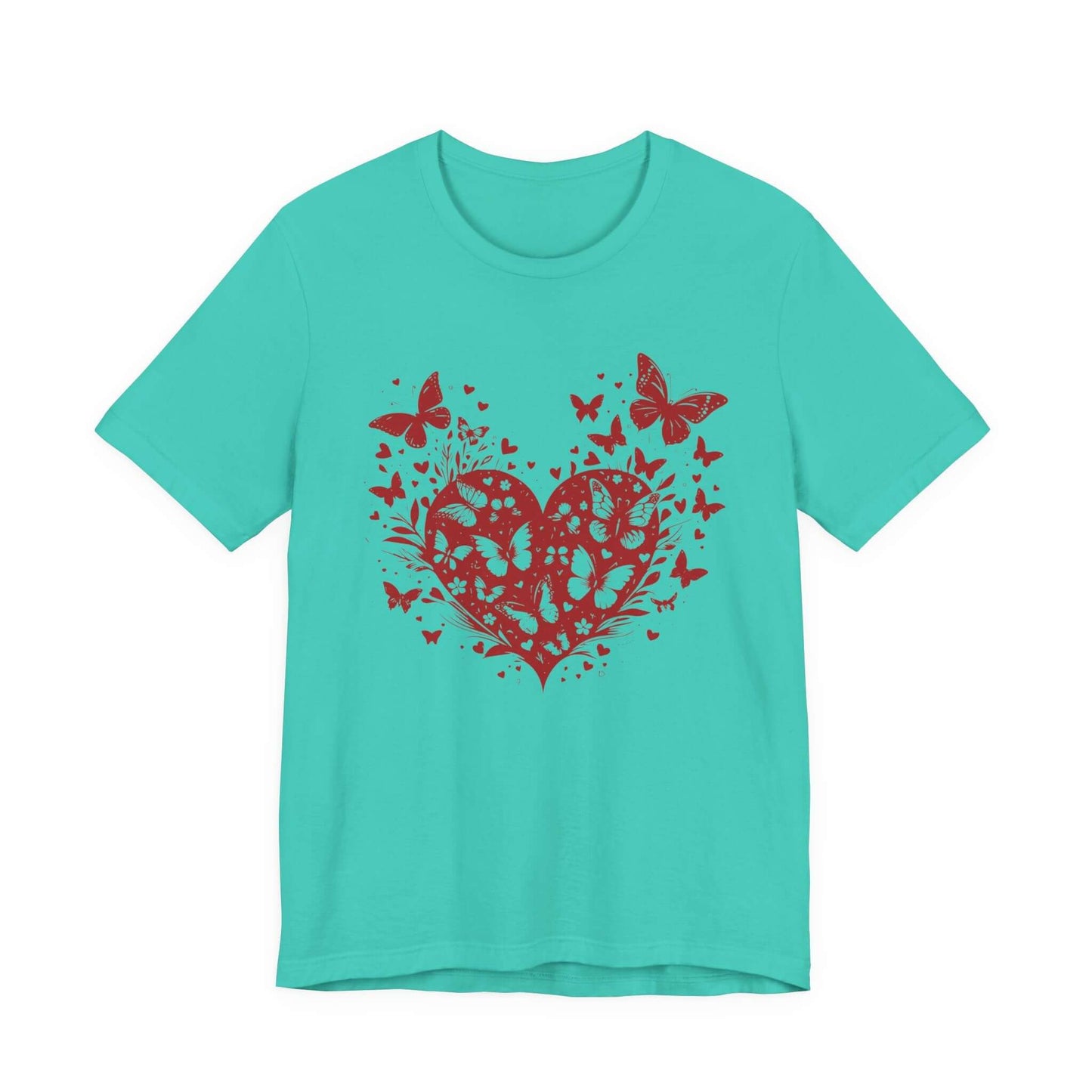 Butterfly Heart Valentines Day Shirt,Butterfly Valentine Tee - Popbydesign